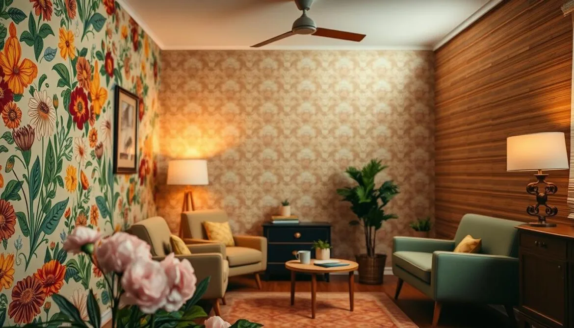 Retro‑Wandgestaltungsidee: Minimalistische Wanddeko kombiniert mit zeitlosen Vintage‑Elementen für modernen Retro‑Stil