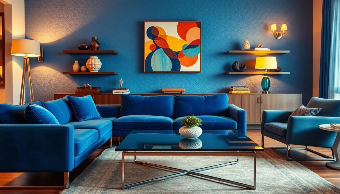 Blaue Wohnaccessoires