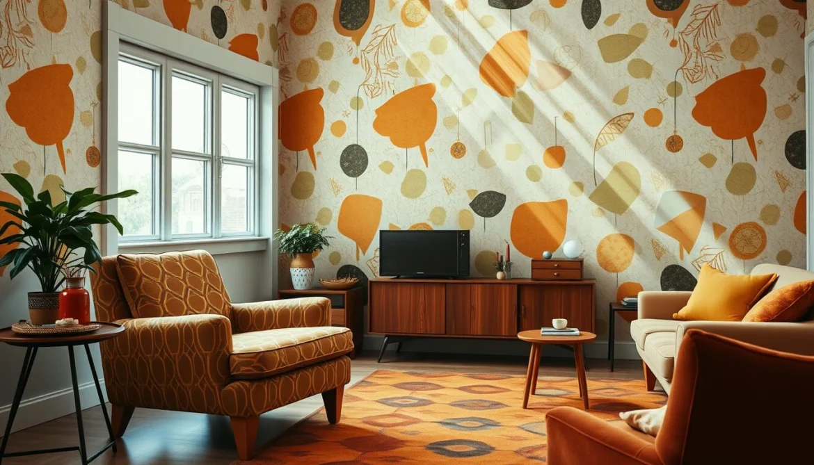 Farben und Muster im Retro-Stil