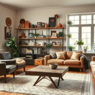 Wohnzimmer-Einrichtungsideen für ein gemütliches Ambiente im Retro-Vintage-Stil